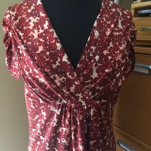 New York & Company  V-Neck Empire Waist Top Size M